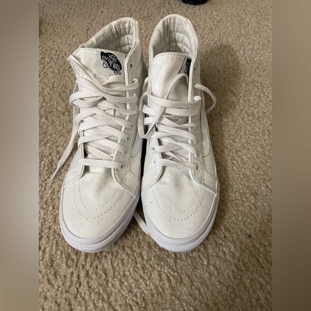High Top White Vans